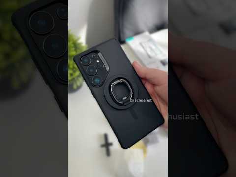 Samsung Galaxy S25 Leather Case with Magnetic Magsafe Ring Stand