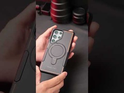 Samsung Galaxy S23 Ultra Leather Case with Magnetic Magsafe Ring Stand